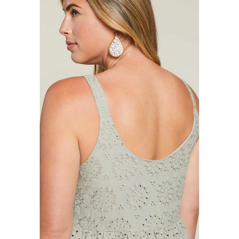 Tribal Lined Sleeveless Tiered Dress 2 Tribal Lined Sleeveless Tiered Dress - Image 2