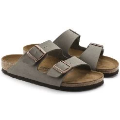 Birkenstock Arizona Birkibuc Stone Sandal - Regular -Fashionable Clothing Store 151213 pair 935aa81e 6c20 4733 89b4 83467a0a6d43