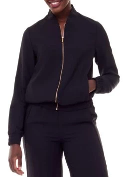 Tyler Madison Kamala Silk Bomber Jacket 5 Tyler Madison Kamala Silk Bomber Jacket -Fashionable Clothing Store 280042 Black F 698x1000 1