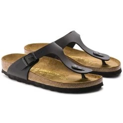 Birkenstock Gizeh Black Birko-Flor Sandals - Regular -Fashionable Clothing Store 43693 pair 98d92268 9fbc 482f a1a6 3630180f8d0d
