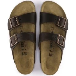 Birkenstock Arizona Habana Oiled Leather Sandal - Regular -Fashionable Clothing Store 52533 top
