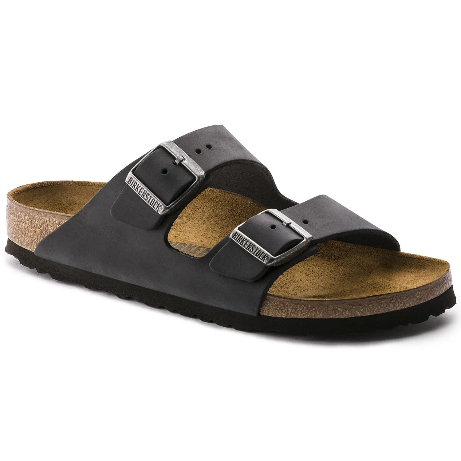 Birkenstock Arizona Black Oiled Leather Sandals - Regular 1 Birkenstock Arizona Black Oiled Leather Sandals - Regular