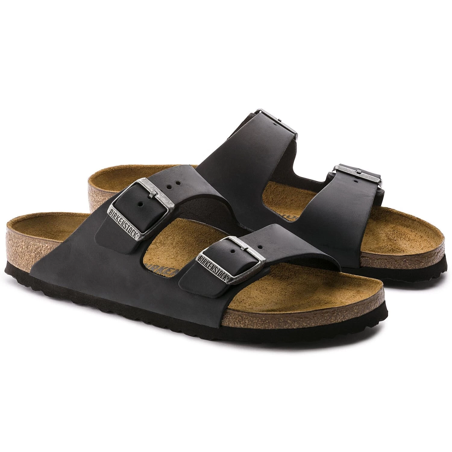 Birkenstock Arizona Black Oiled Leather Sandals - Regular 4 Birkenstock Arizona Black Oiled Leather Sandals - Regular - Image 4