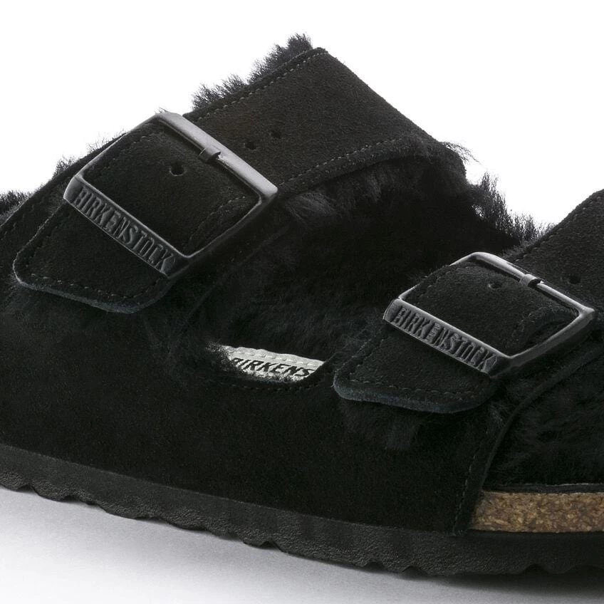 Birkenstock Arizona Black Shearling Sandal - Regular 5 Birkenstock Arizona Black Shearling Sandal - Regular - Image 5