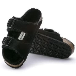 Birkenstock Arizona Black Shearling Sandal - Regular 13 Birkenstock Arizona Black Shearling Sandal - Regular -Fashionable Clothing Store 752663 sole