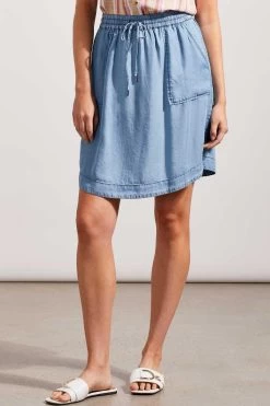 Tribal Flowy Skirt With Drawcord And Side Slit