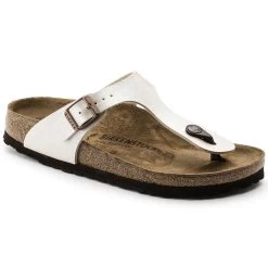 Birkenstock Gizeh Pearl White Birko-Flor Sandals - Regular