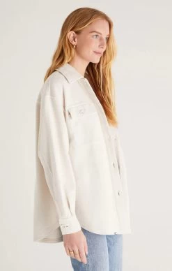 Z Supply Austen Washed Shirt Jacket -Fashionable Clothing Store AustenWashedShirtJacketwht1