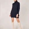 Pistache Cable And Diamond Knitted Tunic With Ribbed Sleeves