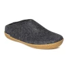 Glerups Open Heel Slipper - Rubber - Charcoal