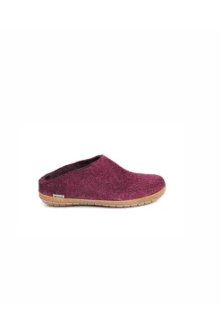 Glerups Open Heel Slipper - Rubber- Cranberry