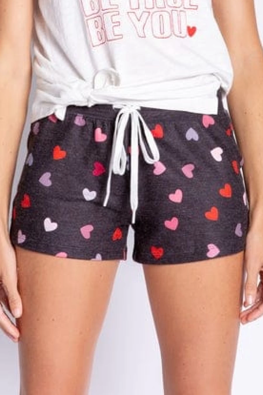 PJ Salvage Kiss Me Goodnight Hearts Short 2 PJ Salvage Kiss Me Goodnight Hearts Short - Image 2