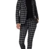 Liverpool Fitted Blazer - Black/White Glen Plaid