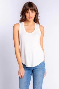 PJ Salvage Textured Essentials Solid Tank -Fashionable Clothing Store PJSalvageTexturedEssentialsSolidTankstone