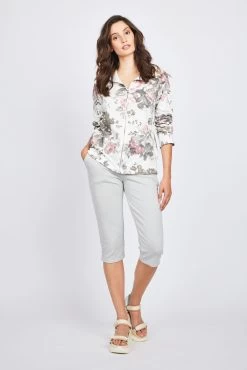 Pistache Hooded Zippered Terry Cotton Jacket