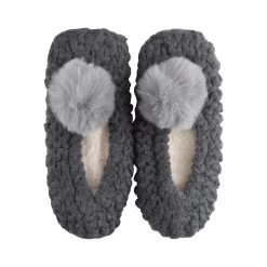 Lemon Popcorn Pom Pom Ballerina Slipper 11 Lemon Popcorn Pom Pom Ballerina Slipper -Fashionable Clothing Store PopcornPomPomBallerinaSlippercharcoal