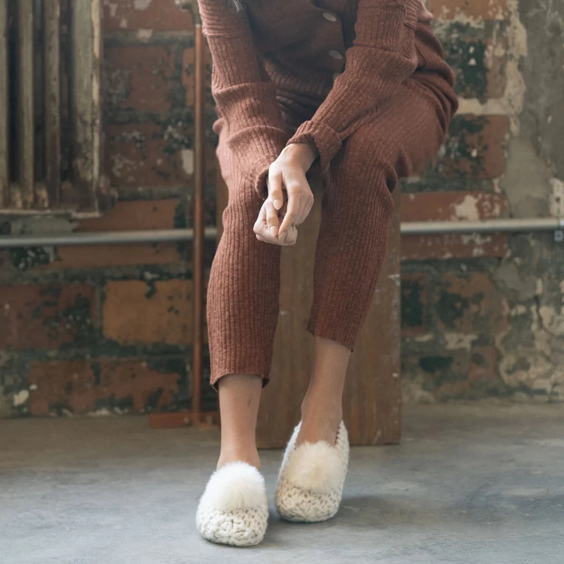 Lemon Popcorn Pom Pom Ballerina Slipper 1 Lemon Popcorn Pom Pom Ballerina Slipper