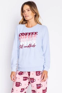 PJ Salvage Flannels Coffee Long Sleeve
