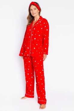 PJ Salvage Flannels Stars PJ Set -Fashionable Clothing Store REFLPJ RED 1