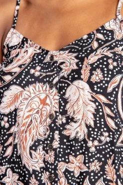 PJ Salvage Paisley Nights Cami -Fashionable Clothing Store REPNC BLACK 2