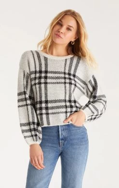 Z Supply Solange Plaid Sweater 7 Z Supply Solange Plaid Sweater -Fashionable Clothing Store SolangePlaidSweateroat