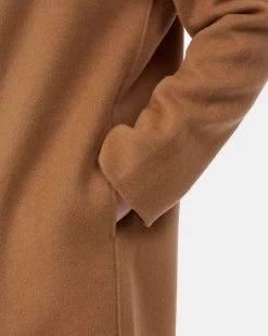 Tentree Wool Longline Coat -Fashionable Clothing Store TentreeWoolLonglineCoatcamel2