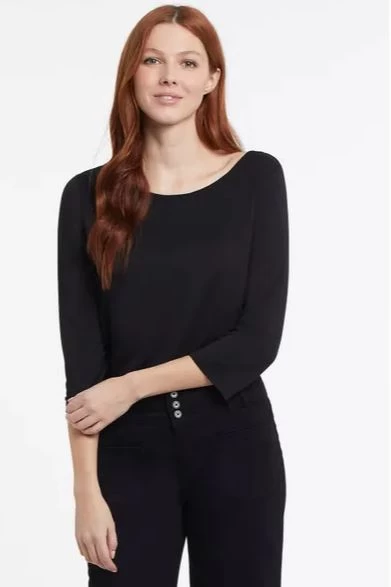 Tribal Boat Neck 3/4 Sleeve Top