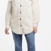 Tribal Faux Sherpa Shacket