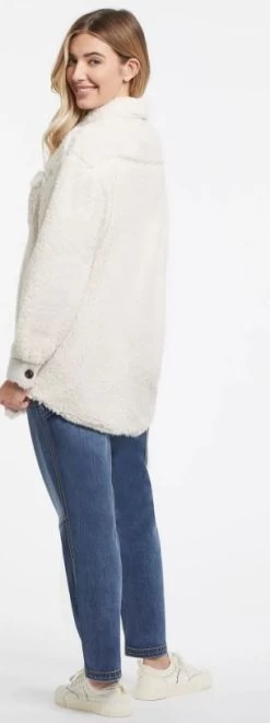 Tribal Faux Sherpa Shacket -Fashionable Clothing Store TribalFauxSherpaShacket2