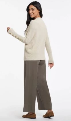 Tribal Long Sleeve Dolman Sweater With Button Sleeves -Fashionable Clothing Store TribalLongSleeveDolmanSweaterwithButtonSleeves Oat1