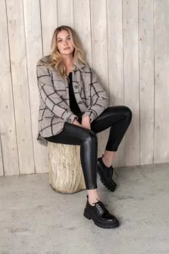 Tribal Long Sleeve Shacket With Pockets