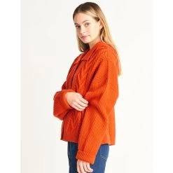 Black Tape Chunky Cable Knit Cardigan -Fashionable Clothing Store Untitled 1