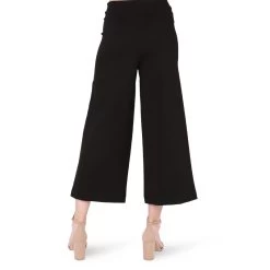 Black Tape Wide Leg Ponte Cropped Pant -Fashionable Clothing Store Untitled 15
