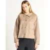 Black Tape Faux Suede Button Front Jacket