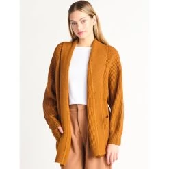 Black Tape Textured Stitch Shawl Collar Cardigan