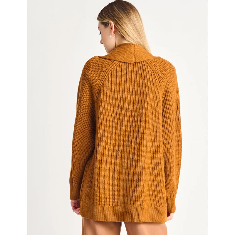 Black Tape Textured Stitch Shawl Collar Cardigan 2 Black Tape Textured Stitch Shawl Collar Cardigan - Image 2