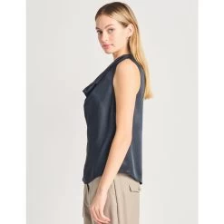 Black Tape Satin Cowl Neck Top -Fashionable Clothing Store Untitled 9 38de2c53 f0f6 4cc4 9065 4c241c5f1414