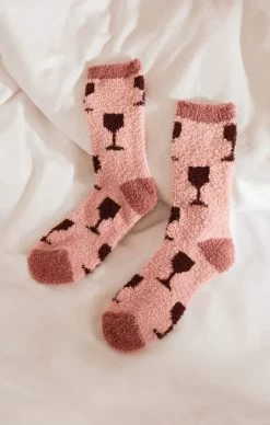 Z Supply 2 Pack Wine Plush Socks -Fashionable Clothing Store WinePlushSocks