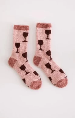 Z Supply 2 Pack Wine Plush Socks -Fashionable Clothing Store WinePlushSocks3