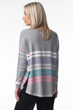 Zaket & Plover Stripe Boxy Sweater -Fashionable Clothing Store ZP4201UFLANNELBACK