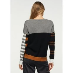 Zaket & Plover Eclectic Intarsia Sweater 7 Zaket & Plover Eclectic Intarsia Sweater -Fashionable Clothing Store ZP5336UCLOUDBACK1