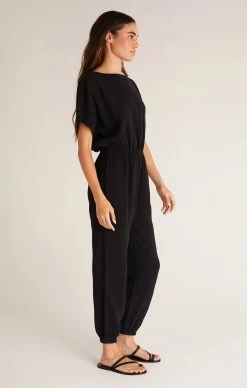 Z Supply Kahlo Gauze Jumpsuit -Fashionable Clothing Store ZSupplyKahloGauzeJumpsuitblack2