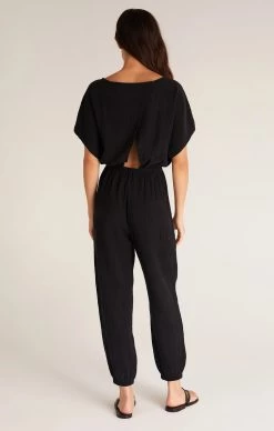 Z Supply Kahlo Gauze Jumpsuit -Fashionable Clothing Store ZSupplyKahloGauzeJumpsuitblack3