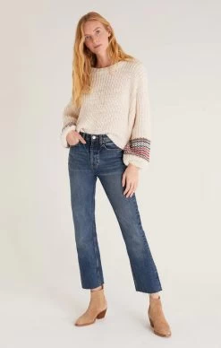 Z Supply Solange Stripe Sleeve Sweater