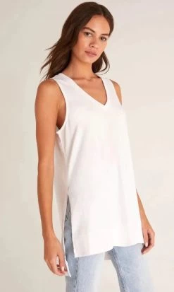 Z Supply The V-Neck Weekender Tank -Fashionable Clothing Store ZSupplyTheV NeckWeekenderTankwht2