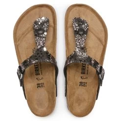 Birkenstock Gizeh Birko-Flor Metallic Stones - Black - Regular -Fashionable Clothing Store birkenstock metallic stones black4
