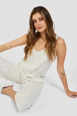 Fig Maratha Tank -Fashionable Clothing Store fig maratha tank white1