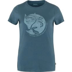 Fjallraven Artic Fox Print T-Shirt 7 Fjallraven Artic Fox Print T-Shirt -Fashionable Clothing Store fjallraven logo tshirt blue