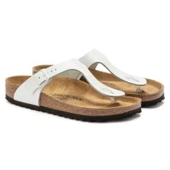 Birkenstock Gizeh Leather - Patent White - Regular -Fashionable Clothing Store gizeh paten white birkenstock4