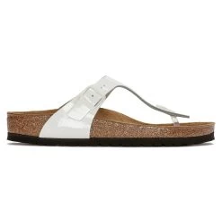 Birkenstock Gizeh Leather - Patent White - Regular -Fashionable Clothing Store gizeh paten white birkenstock5